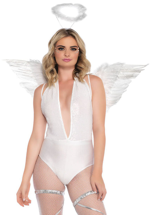 "2 Pc Angel Accessory Kit - White LA-2065WHT"